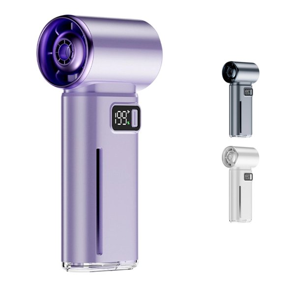 YIJIA Rechargeable Handheld Mist Sprayer Fan ABS Portable Digital Temp Display Outdoor Personal Air Cooler 3.19x1.69x5.94 Inches 1 Unit