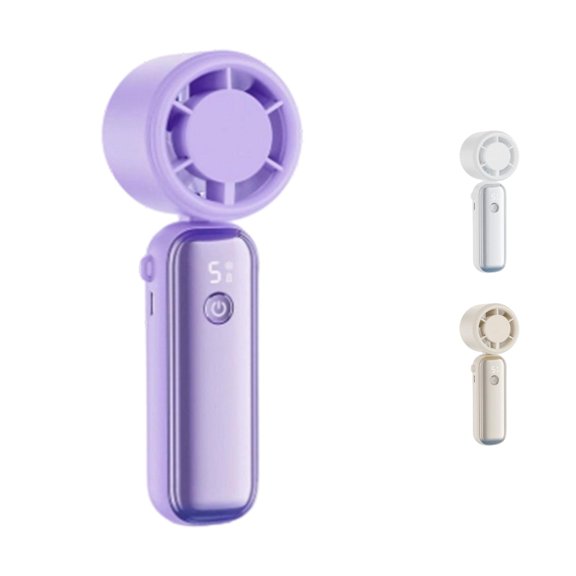 YIJIA Rechargeable Turbo Handheld Fan Plastic Digital Speed Indicator Portable Outdoor Personal Air Cooler 7.01x3.15x3.15 Inches 1 Unit