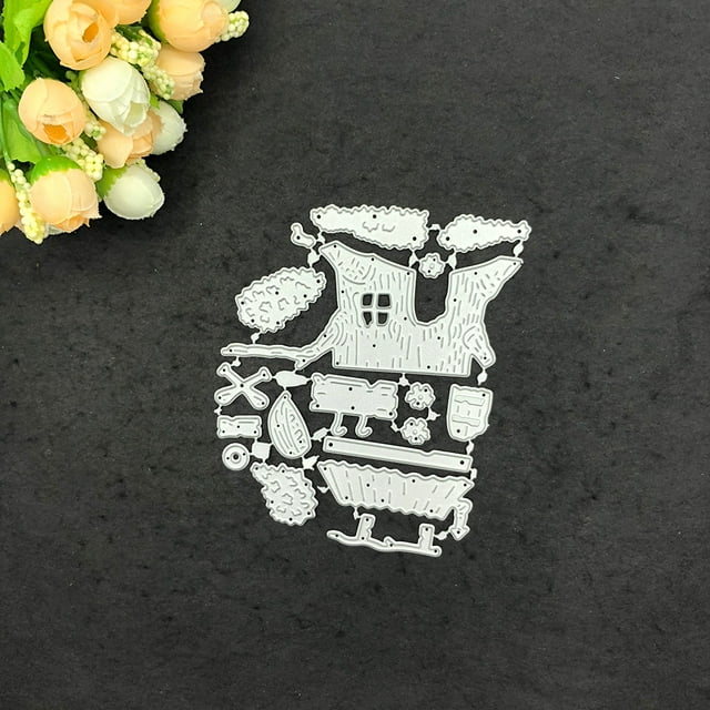 YIJIAKEJILSL Scrapbook Metal Dies Paper Christmas Cards Brick Embossing