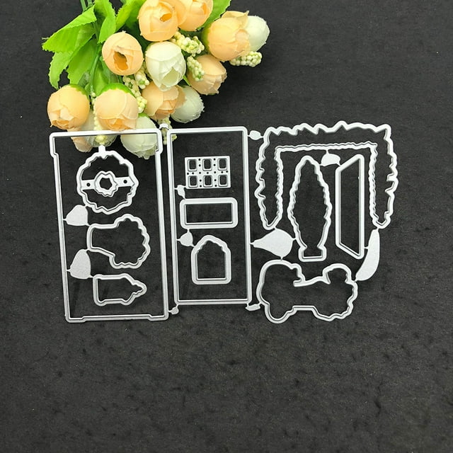 YIJIAKEJILSL Scrapbook Metal Dies Paper Christmas Cards Brick Embossing
