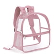 thumbnail image 1 of YIJIAL Clear Backpack Stadium Approved 12×12 inch, with Reinforced and Wider Shoulder Straps, Small Clear Bag for Schools, Concerts, Work,Rose, 1 of 4