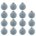 thumbnail image 1 of YIKA 15 Pcs Velvet Christmas Balls Flocked Christmas Tree Ornaments Plastic Balls Xmas Decorative Hanging Ornaments Christmas Tree Decoration Blue, 1 of 7