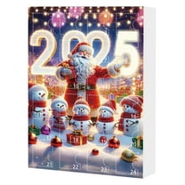 YIKA 2025 Christmas Countdown Calendar Cute Acrylic Decoration Holiday Gifts Box For Family Friend Christmas Decoration