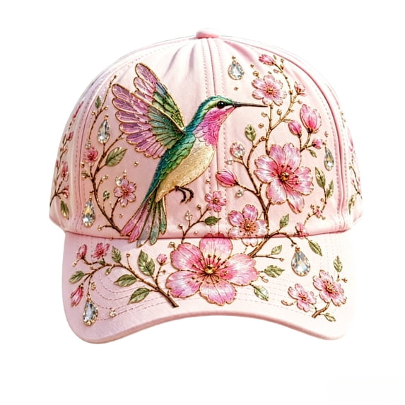 YIKA 2026 Garden Morning Baseball Cap, Adjustable Lightweight Hummingbird Hat, Garden Morning Botanical Hat for Women Men
