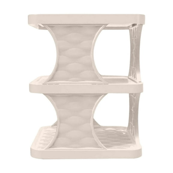 YIKA 3-Tier Multi-Layer Concise Shoe Rack Free Standing Shoe Storage Organizer for Entryway Dormitory Small Spaces Thick Sturdy Shoe Shelf for Sneaker Boot Household Furniture