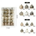 thumbnail image 1 of YIKA 48PCS 1.57 Inch Christmas Balls Christmas Tree Bauble Hanging Ornaments Bulk Set For Home Party Tree Full Decor Khaki, 1 of 5