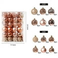 thumbnail image 1 of YIKA 48PCS 1.57 Inch Christmas Balls Christmas Tree Bauble Hanging Ornaments Bulk Set For Home Party Tree Full Decor Rose Gold, 1 of 5