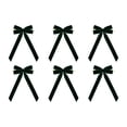 thumbnail image 1 of YIKA 6pcs Velvet Christmas Bows For Christmas Tree Wreath Gift Wrap Crafts Wedding Party Bows For Snack Bags Baking Candy Bags Home Decoration Green, 1 of 8