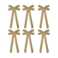 thumbnail image 1 of YIKA 6pcs Velvet Christmas Bows For Christmas Tree Wreath Gift Wrap Crafts Wedding Party Bows For Snack Bags Baking Candy Bags Home Decoration Khaki, 1 of 8