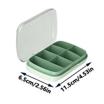 YIKA 7-Day AM/PM Pill Organizer with Pills Cutter | Portable Weekly Medication Box for Vitamins & Pills | Compact Travel Medicine Case | Easy-Open Lids | Home & On-the-Go Use