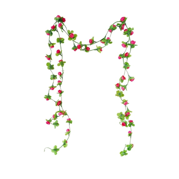 YIKA 91 Inches Artificial Rose Vines Lifelike Fake Flower Garland For Home Party Wedding Decoration 2 Pack