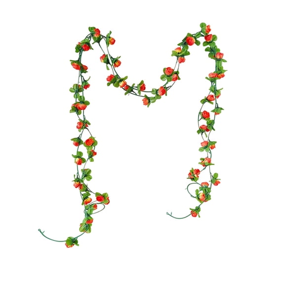 YIKA 91 Inches Artificial Rose Vines Lifelike Fake Flower Garland For Home Party Wedding Decoration 2 Pack
