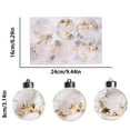 thumbnail image 1 of YIKA Christmas 6-Piece 8cm Transparent Gold Glitter Ball Ornament Set Gold, 1 of 6