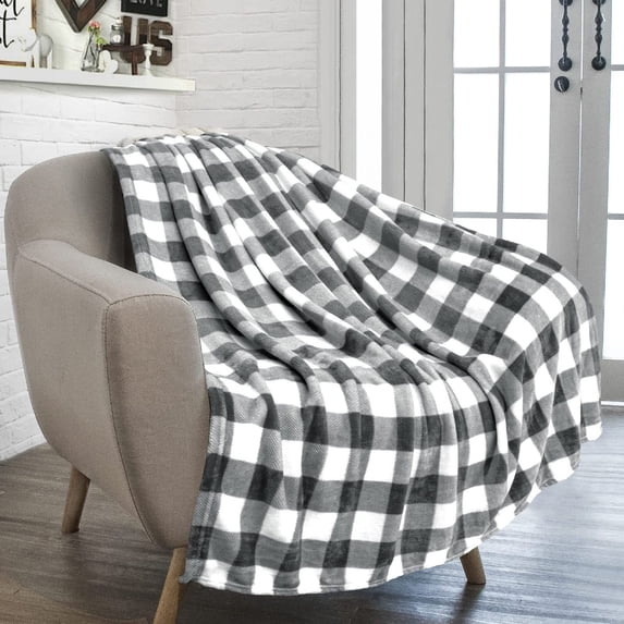 YIKA Christmas Blanket Soft Warm Nap Blanket Suitable For Sofa Bed Camping Festival Christmas Decorations Gray