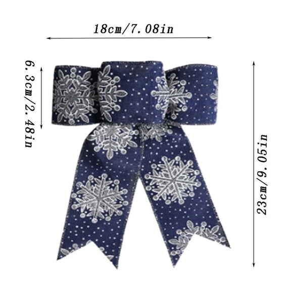 YIKA Christmas Bow Snowflake Bow Color Christmas Bow Window Ornament Bow Christmas Bows And Ribbons