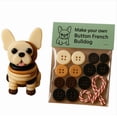 thumbnail image 1 of YIKA Christmas Button-Eyed Puppy Plush Toy - Hand-Stitched Soft Fabric Body With Embroidered Details, Safe Material Washable Design, Perfect Christmas Gift & Collectible Beige, 1 of 3