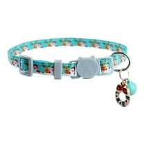 YIKA Christmas Cats Collar With Bells - 1 Pack Red Green Christmas Kittens Collar Christmas Collar For Kittens D
