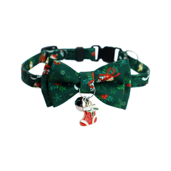 YIKA Christmas Cats Collar With Bow Belle - 1 Pack Christmas Kittens Bow Collar Christmas Collar For Kittens B