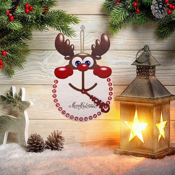 YIKA Christmas Countdown Ornaments Christmas Tree Hanging Wooden Christmas Countdown Advent Decoration Christmas Countdown Christmas Decorations Christmas Decorations Indoor C