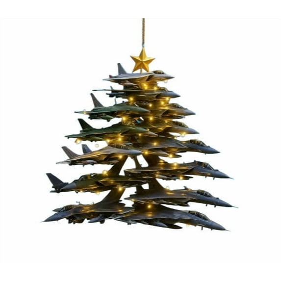 YIKA Christmas Decoration Airplane Series Christmas Decorations – Unique Aviation-themed Holiday Decorations, Ideal for Boys' Rooms, Office Parties & Travel-themed Gifts, Spread Holiday Joy