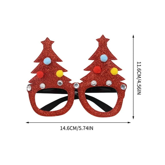 YIKA Christmas Decoration Christmas Decoration Glasses Festival Party Dress Up Sparkling Santa Claus Eyeframe Christmas Photo Accessories