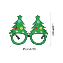 YIKA Christmas Decoration Christmas Decoration Glasses Festival Party Dress Up Sparkling Santa Claus Eyeframe Christmas Photo Accessories