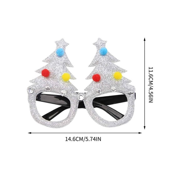 YIKA Christmas Decoration Christmas Decoration Glasses Festival Party Dress Up Sparkling Santa Claus Eyeframe Christmas Photo Accessories
