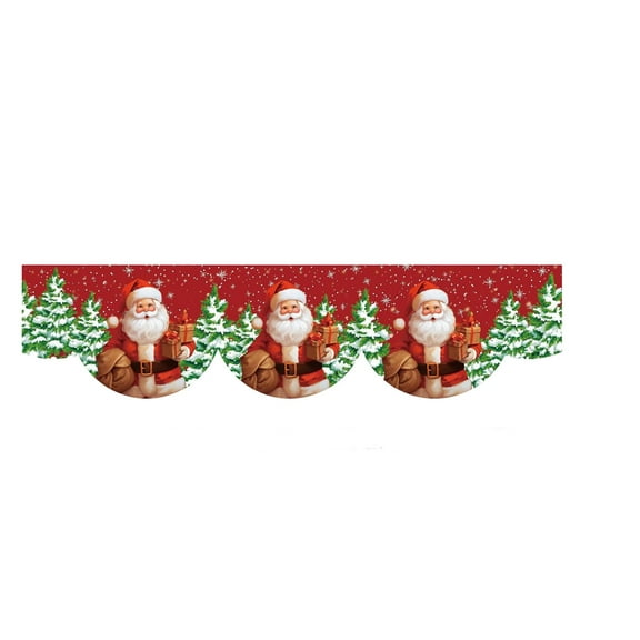YIKA Christmas Decoration Christmas Fireplace Mantle Banners Background Fabric Holiday Decoration Fireplace Scarf