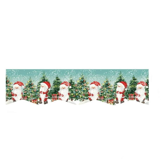 YIKA Christmas Decoration Christmas Fireplace Mantle Banners Background Fabric Holiday Decoration Fireplace Scarf