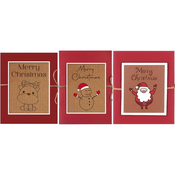 YIKA Christmas Decoration Christmas Gift Card Book 5 Slot Money Cylinder Envelope Booklet