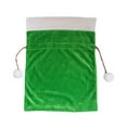 thumbnail image 1 of YIKA Christmas Decoration Christmas Green Velvet Gift Bag Santa Claus Gift Backpack Gift Packaging Bag Drawstring, 1 of 5