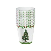 YIKA Christmas Decoration Christmas Theme Party Tableware Christmas Tree 16-Pack Disposable Birthday Party Supplies