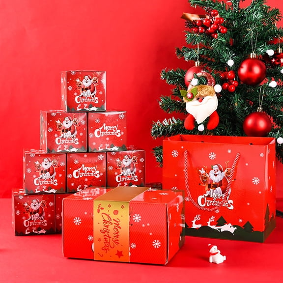YIKA Christmas Decoration Merry Christmas Surprise Box Gift Box Creating Surprising Gift Red Envelope Bouncing Romantic Gift Box Christmas Ornaments red