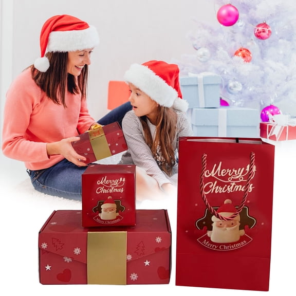 YIKA Christmas Decoration Merry Christmas Surprise Box Gift Box Creating Surprising Gift Red Envelope Bouncing Romantic Gift Box Christmas Ornaments C