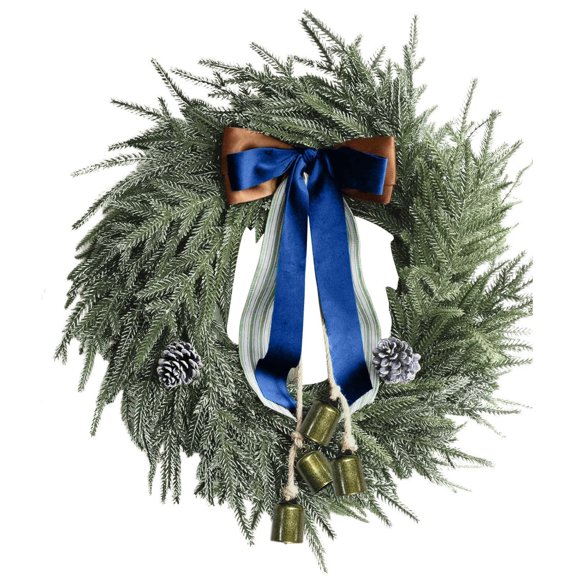 YIKA Christmas Decorations 18 Inch With Bells And Ribbons Household Artificial Crowns Tables Walls Window Indoor And Outdoor Decorati Christmas Bows And Ribbons