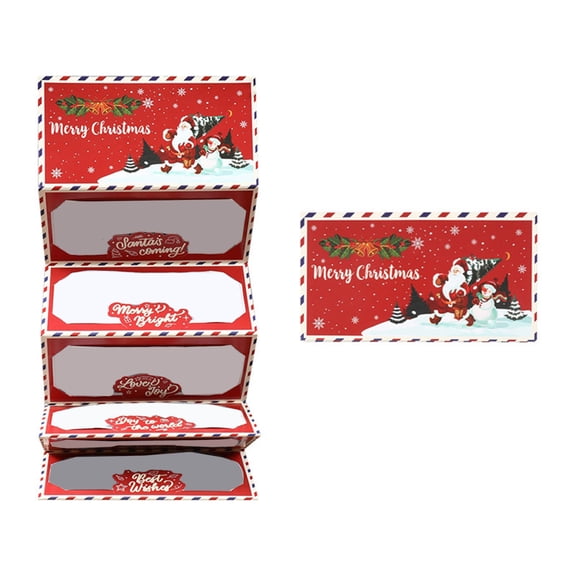 YIKA Christmas Decorations Christmas Cash Envelope With Money Clip Santa Claus Folding Banknote Card Holiday Party Surprise Gift Card Folding Banknote Card Gift Card Christmas Decorations Indoor A