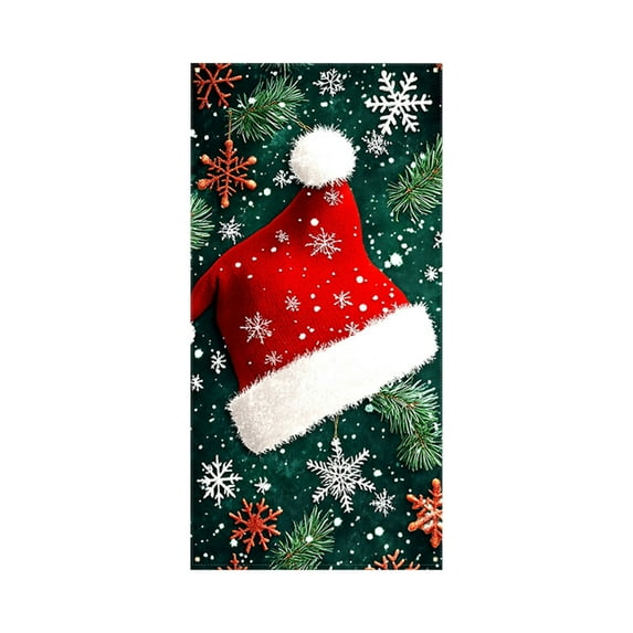 YIKA Christmas Decorations Christmas Door Curtain Decoration Door Cover Christmas Scene Layout Background Cover Christmas Decorations Indoor A