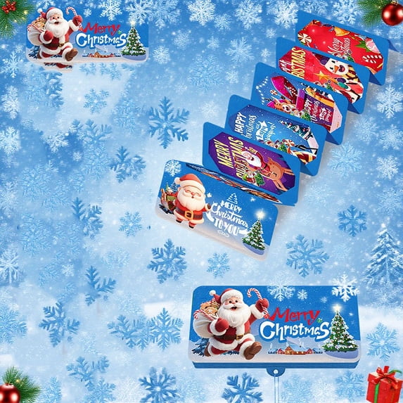 YIKA Christmas Decorations Christmas Red Envelope 10 Cards Christmas Surprise Party Red Envelope Money Box - Holiday Gift Storage Christmas Christmas Decorations Indoor Blue