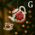 thumbnail image 1 of YIKA Christmas Decorations Christmas Teapot Ornament Vintage Christmas Tea Cups Pot Festive Decor Holly Red Berries Tea Decor With Pouring Tea Effect Gift For Teas Lovers G, 1 of 9