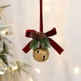 thumbnail image 1 of YIKA Christmas Decorations Christmas Tree Bells Ornaments Red Velvet Bowknots Wrought Iron Bells Festive Ambiance Decoration Christmas Decorations Indoor Gold, 1 of 6