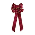 thumbnail image 1 of YIKA Christmas Decorations Double Layer Velvet Bow Ornaments Christmas Home Decoration Products Stamped Bow Pendants Christmas Bows And Ribbons, 1 of 6