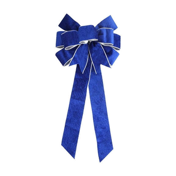 YIKA Christmas Decorations Double Layer Velvet Bow Ornaments Christmas Home Decoration Products Stamped Bow Pendants Christmas Bows And Ribbons