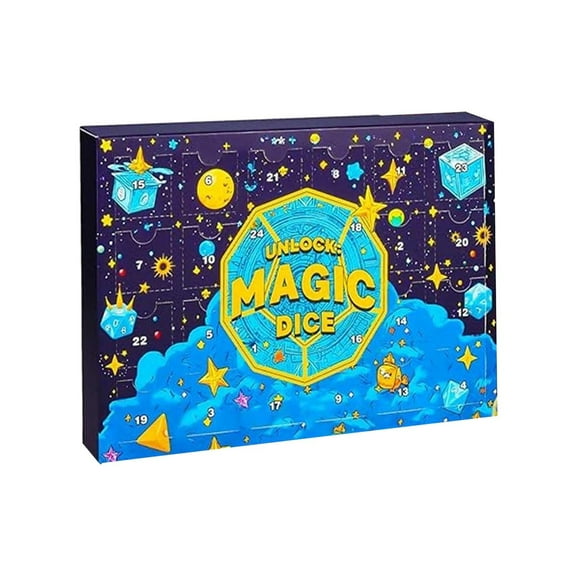 YIKA Christmas Dice Decoration Calendar - Dice Design, Festive Colors, 24 Days Countdown, Game Room Decor, Christmas Advent Calendars