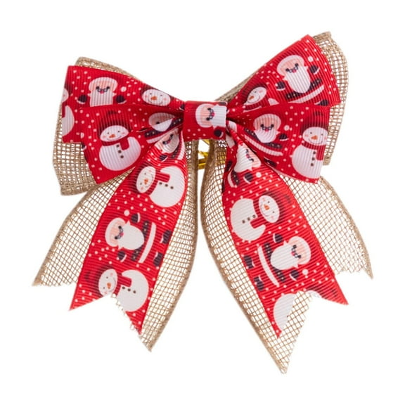 YIKA Christmas Double Layered Bow Christmas Tree Decoration Small Bow Festival Gift Box Packaging Bow Accessories Christmas Bows And Ribbons