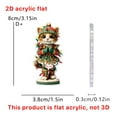 thumbnail image 1 of YIKA Christmas Dress Up 2D Flat Acrylic Ornaments - Christmas Holiday Decorations & Gifts , Colorful Design For Tree Decor, Stocking Stuffers D, 1 of 3