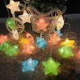 thumbnail image 1 of YIKA Christmas Fairy Lights Crackle Star Lights Holiday Room Party Patio Decoration Colorful Lights Flashing String Lights String Lights 3m, 1 of 8