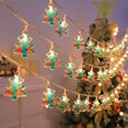 thumbnail image 1 of YIKA Christmas Fairy Lights Indoor Christmas Light String Santa Claus Snowman Christmas Tree Arrangement Light Decorative Light Lantern String Lights Green, 1 of 6