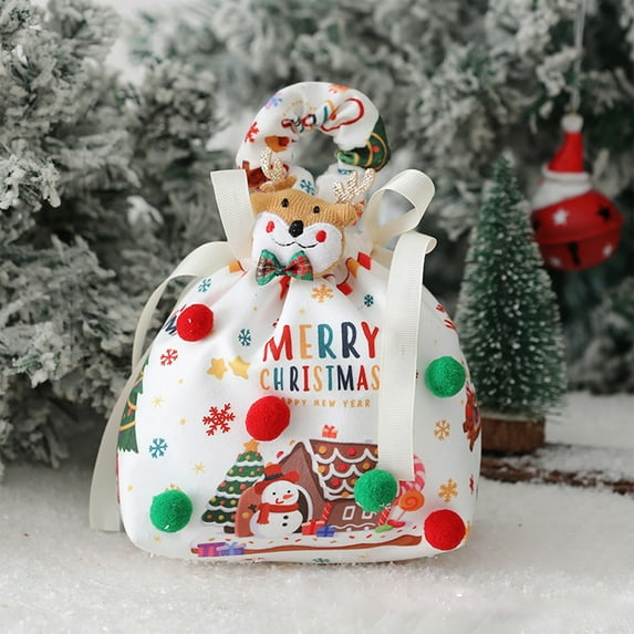 YIKA Christmas Gift Bag Christmas Eve Gift Box Velvet Gift Bag Christmas Packaging Christmas Decorations B