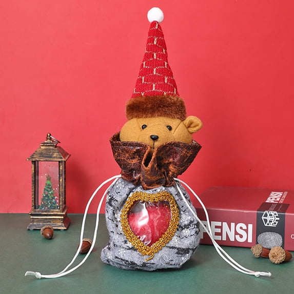 YIKA Christmas Gift Bags Zipper Christmas Decoration C