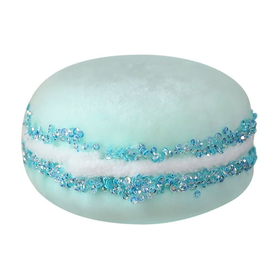 YIKA Christmas Macaron Cake Pendant Christmas Decoration Showcase Christmas Tree Decoration Ball Light blue
